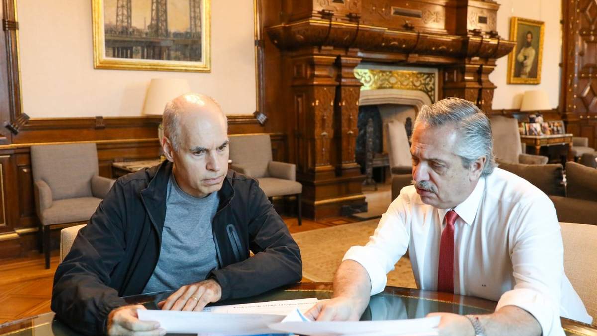 Horario Rodríguez Larreta y Alberto Fernández. Fuente: (Twitter)