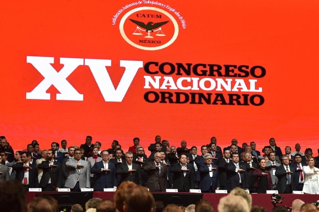 Claudia Sheinbaum acude al XV Congreso Nacional Ordinario de la CATEM. Foto Eduardo Miranda