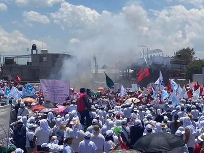 Explota pirotecnia en mitin de Alejandra del Moral en Ixtapaluca; hay dos heridos