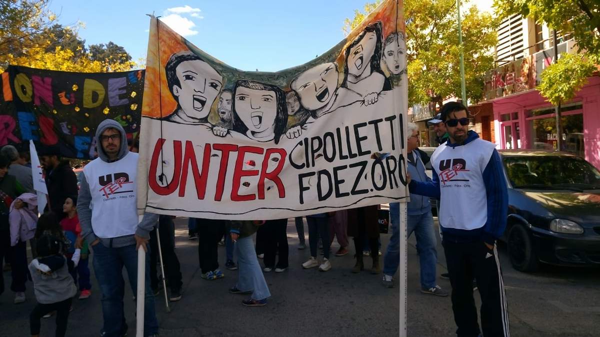 Protesta de Unter en Cipolletti. Fuente: (Facebook)