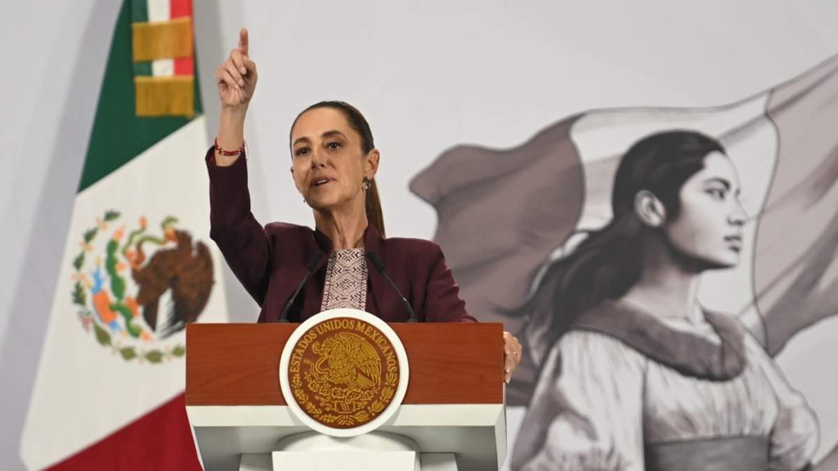La presidenta mexicana Claudia Sheinbaum en Palacio Nacional
