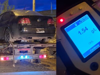 Intentó escapar en un Bora y dio 1,54 de alcohol en Centenario: terminó con el auto secuestrado