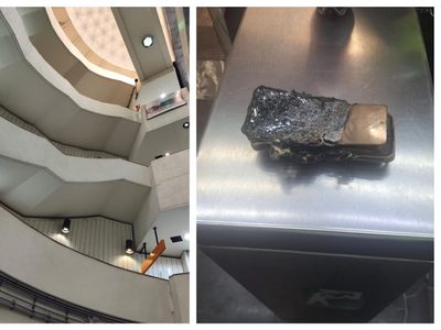 Le explota el celular y cae de las escaleras de la estación Camarones del Metro