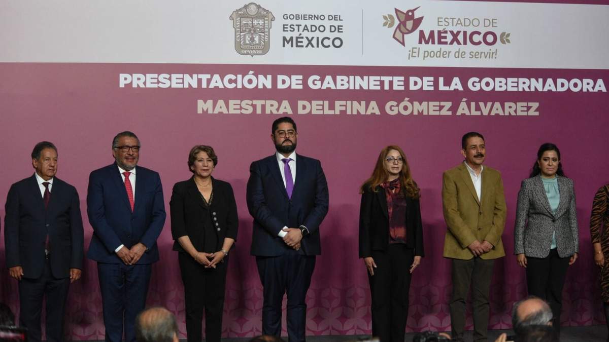 Delfina Gómez y su gabinete