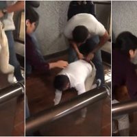 Tunden a hombre por acosar a usuaria del Metro; Policía capitalina indaga actuación de agente