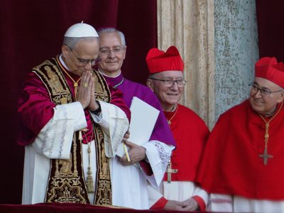 El papa León XIV visita la sede de su orden agustiniana