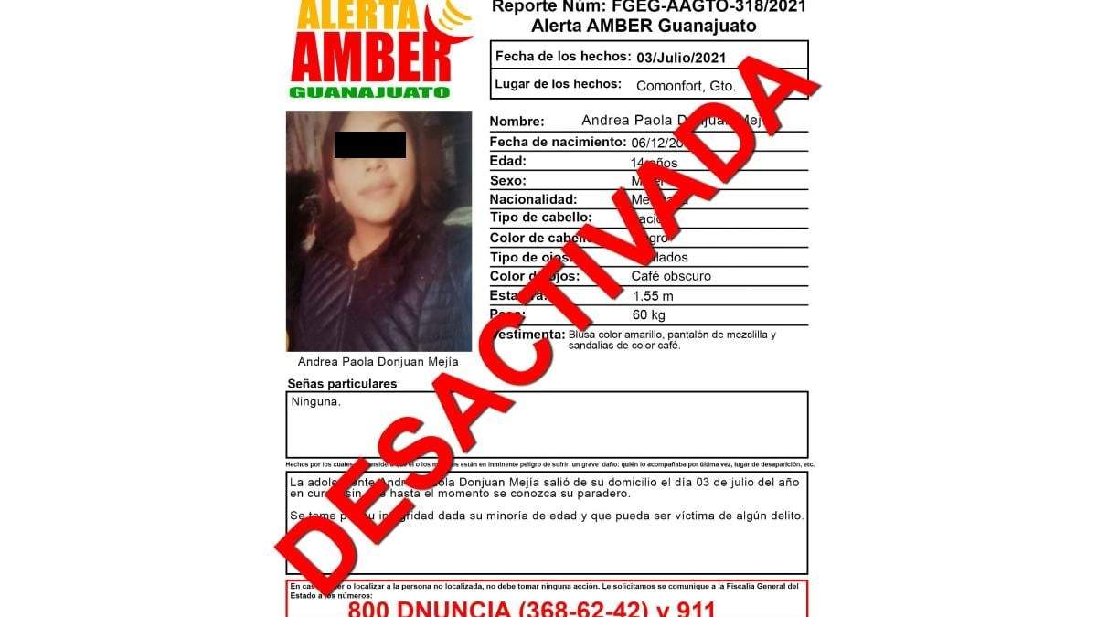 Alerta Ámber desactivada