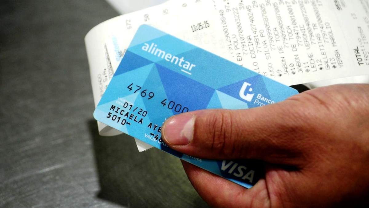 Tarjetas Alimentar. Fuente: (Twitter)