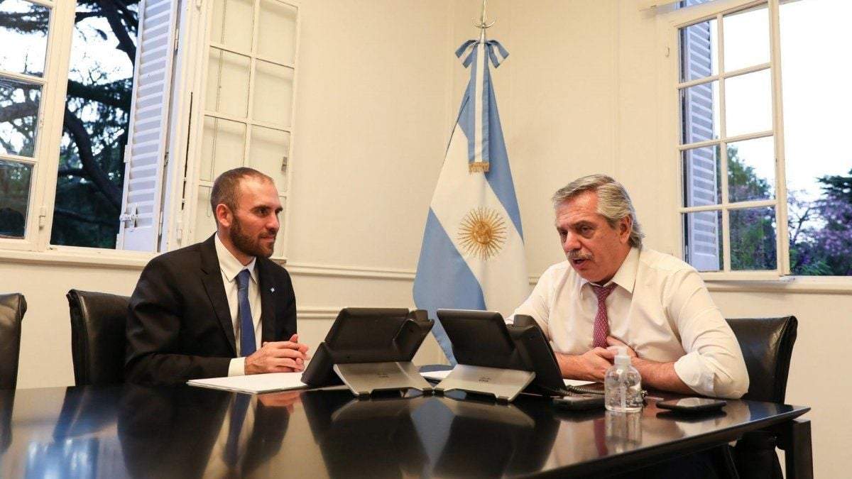 Martín Guzmán y Alberto Fernández. Fuente: (Twitter)