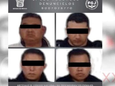 Detienen a cuatro policías municipales de Amanalco