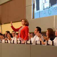 Elogios de la secretaria de la Función Pública al gobernador en Campeche, acusado de corrupto