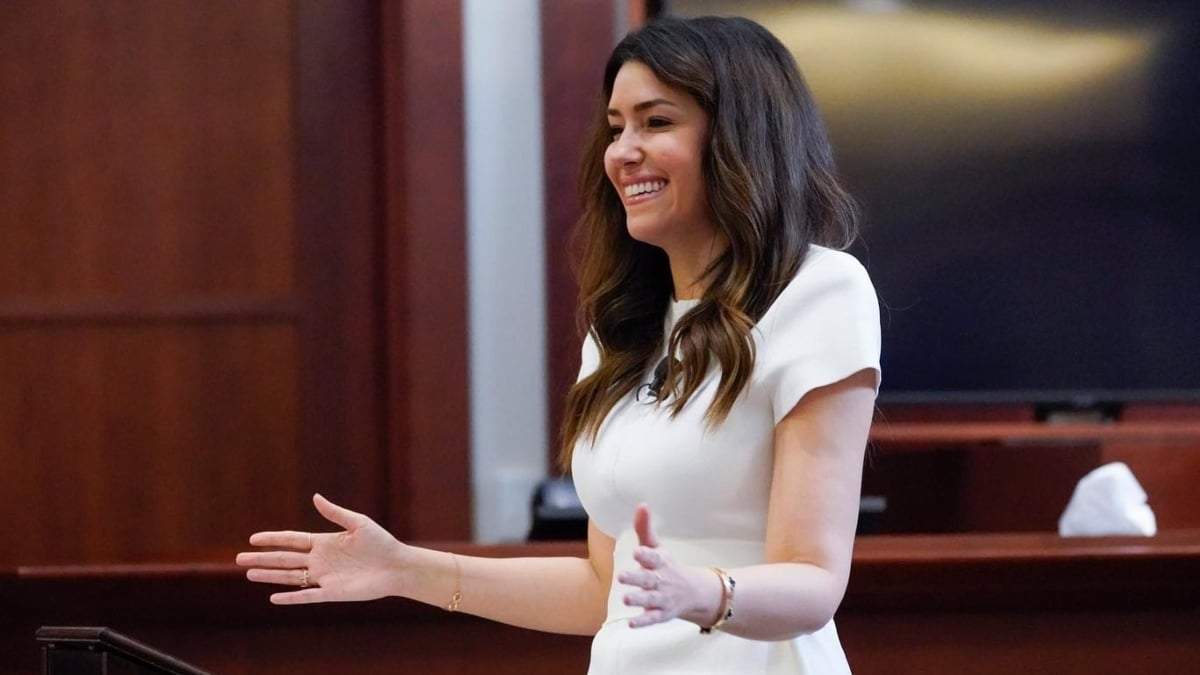 La abogada Camille Vasquez durante el juicio de Johnny Depp y Amber Heard