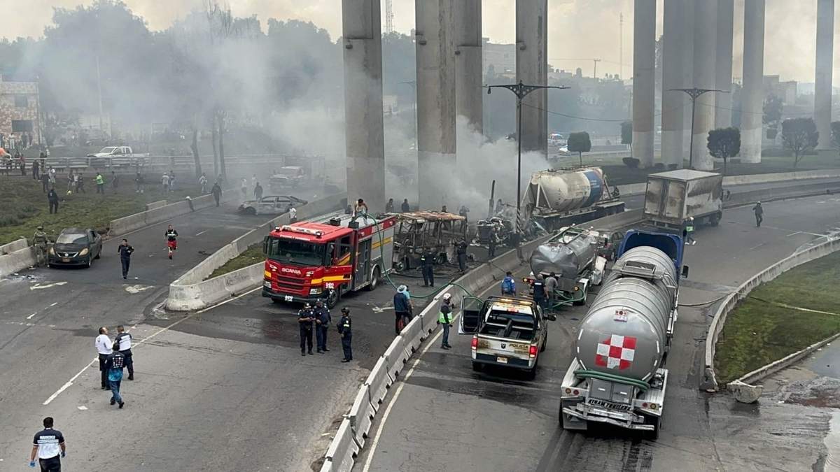 La explosión de una pipa en el Puente de la Concordia