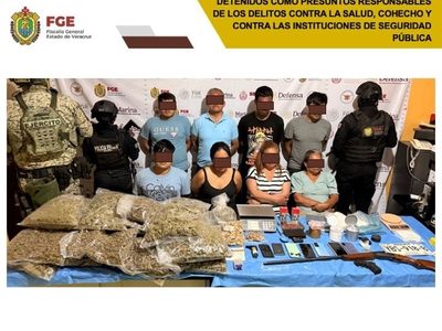 Caen ocho por venta de drogas en Tihuatlán, incluido el hermano de la delegada del Bienestar