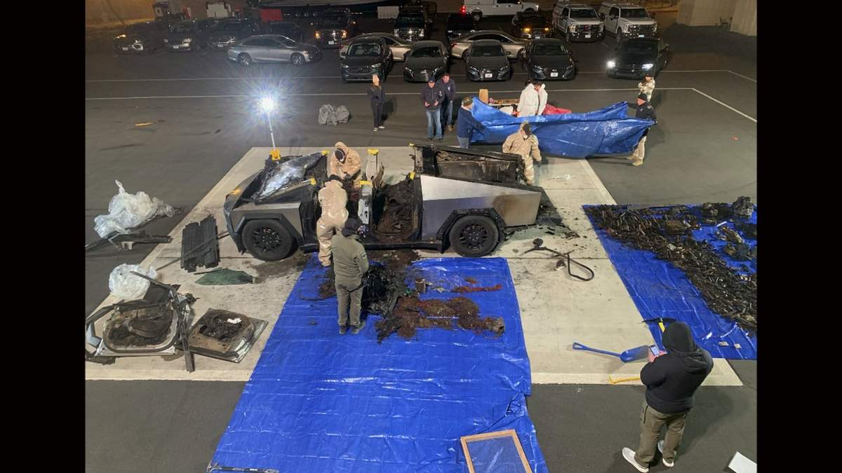 La camioneta Cybertruck de Tesla que estuvo involucrada en la explosión