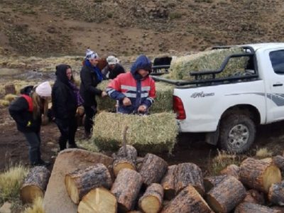 Asistieron con ropa y alimentos a pobladores de Andacollo que fueron afectados por el temporal