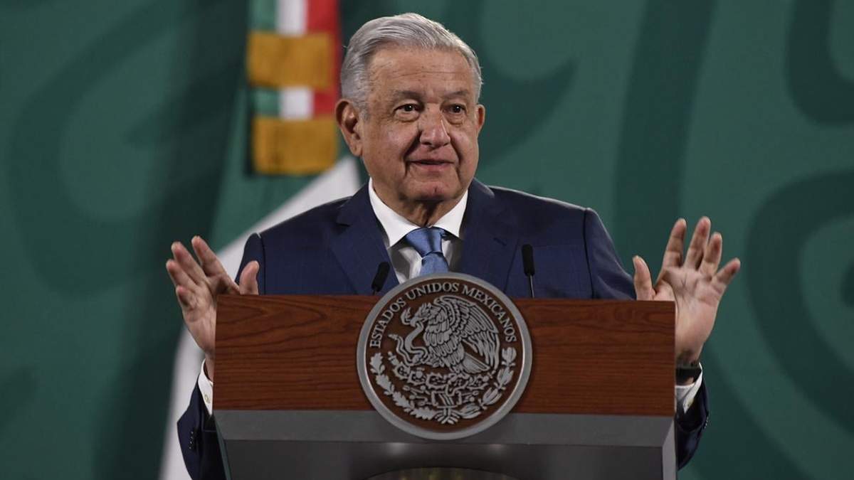 El presidente durante la conferencia matutina de este martes