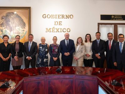 Sheinbaum recibe al presidente del BID, organismo criticado por AMLO