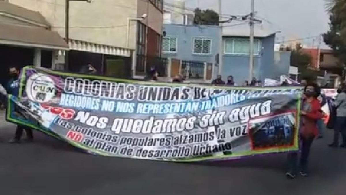 Protesta de colonos en Naucalpan