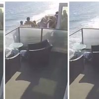 Se desploma un balcón con 15 personas en playa Malibú, California (Video)