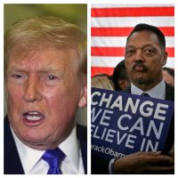 Trump presume que siempre ayudó a Jesse Jackson, pese a que los de izquierda lo llaman racista