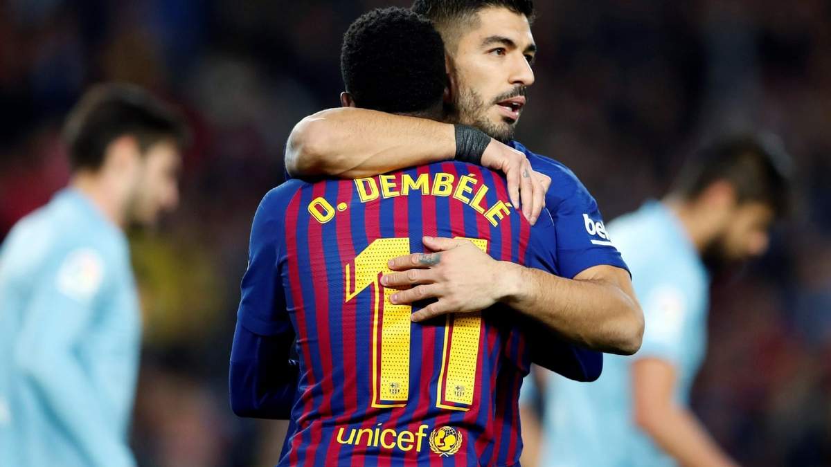 Dembelé y Suárez. Fuente (Instagram)
