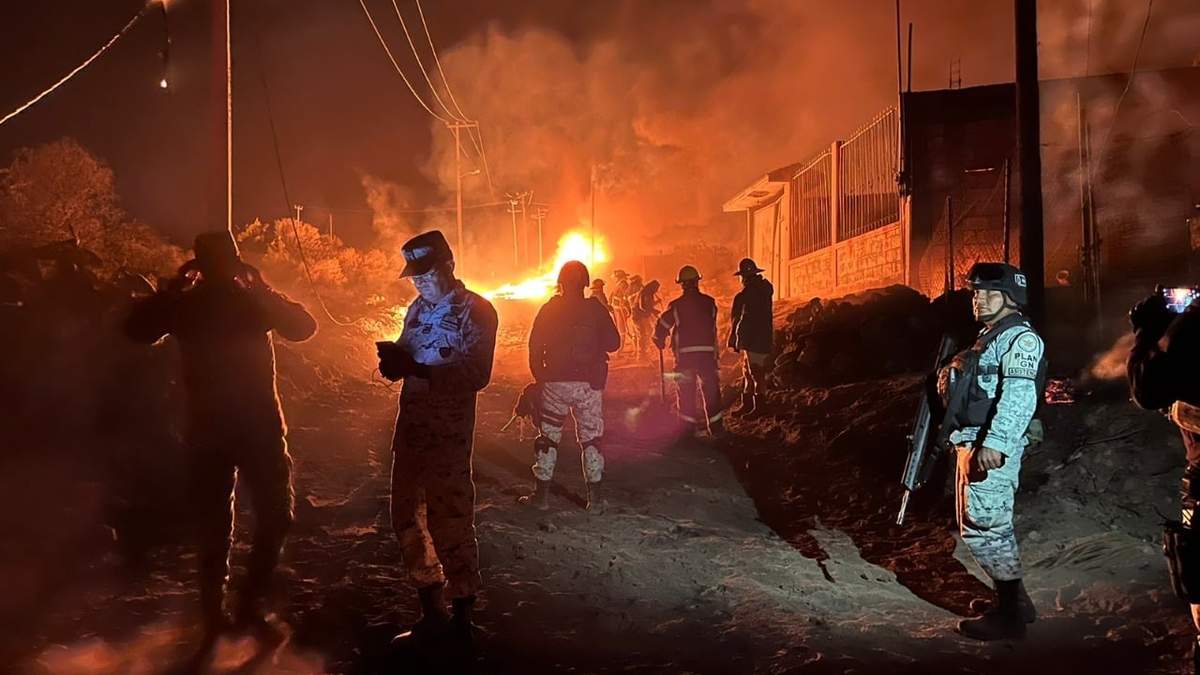 Explosión e incendio en el ducto
