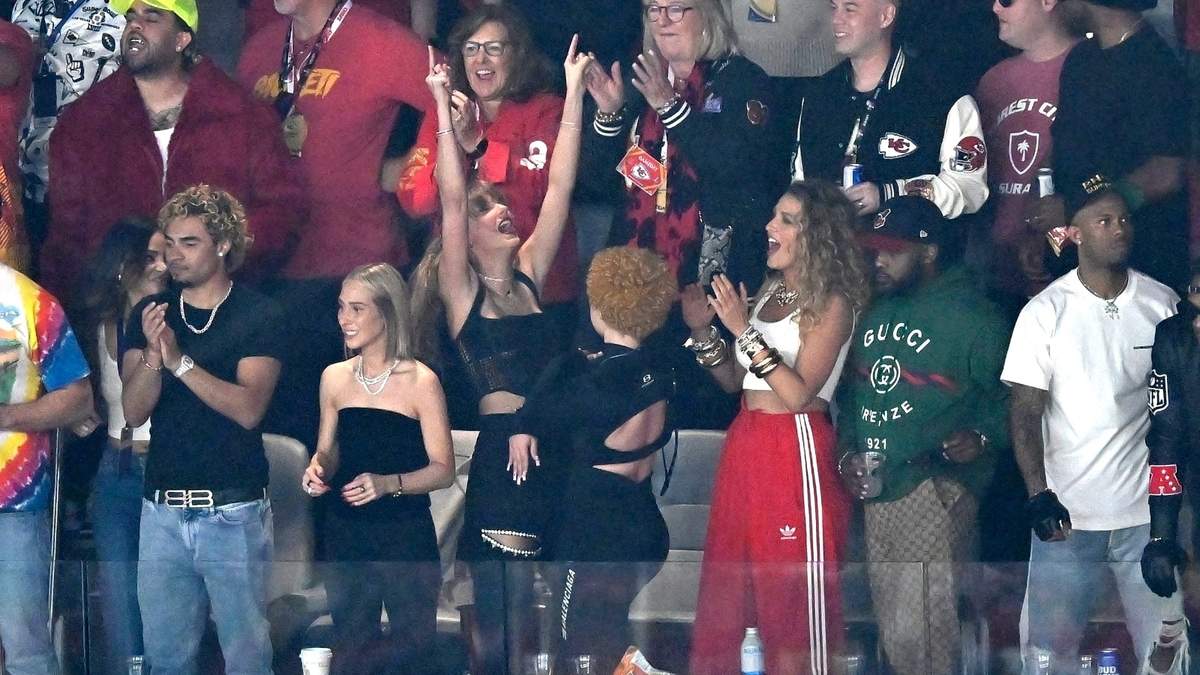 Taylor Swift durante el Super Bowl el pasado domingo 11