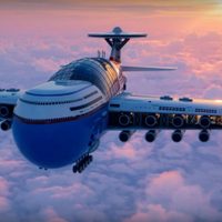 Un hotel volador: presentan el concepto de un all inclusive a bordo de un gigantesco avión