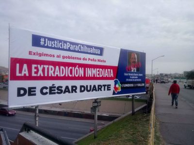La PGR presentará tres solicitudes de extradición contra César Duarte