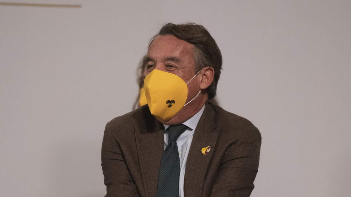 El empresario durante una conferencia a la que acudió en Palacio Nacional