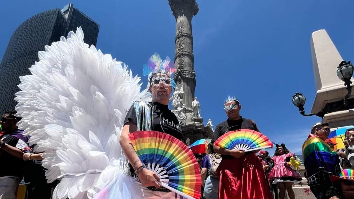 Participantes en la 45 de la Marcha del Orgullo LGBTTT+