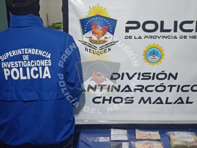 Hallaron 300 dosis de cocaína en una casa de Chos Malal