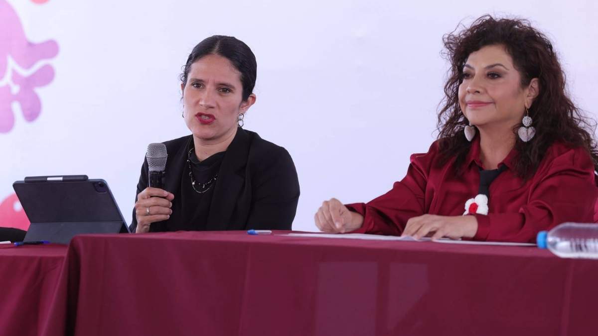 La fiscal Bertha Alcalde y la jefa de Gobierno, Clara Brugada