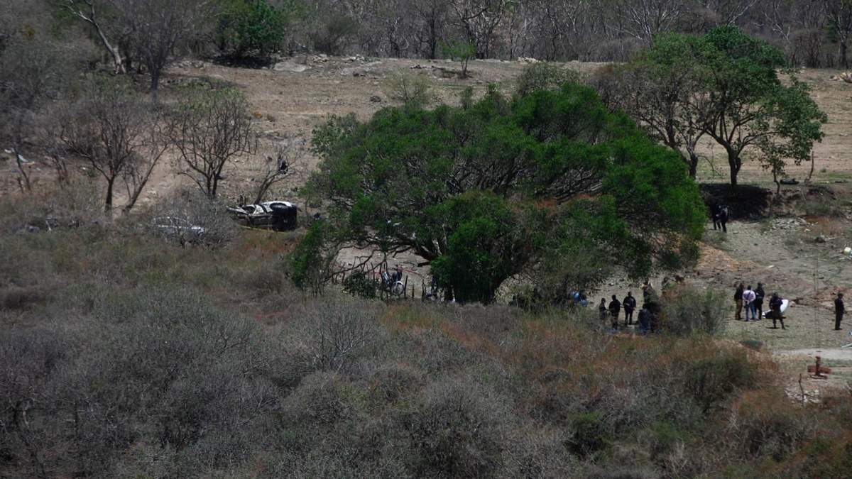 Lugar de la explosión con minas en Tlajomulco, Jalisco, el 11 de julio de 2023