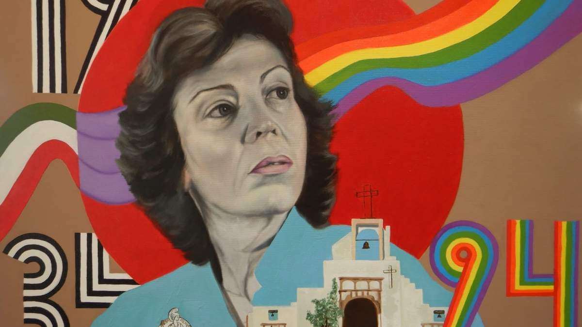 Cartel conmemorativo del aniversario realizado por la pintora coahuilense Ana Anaya