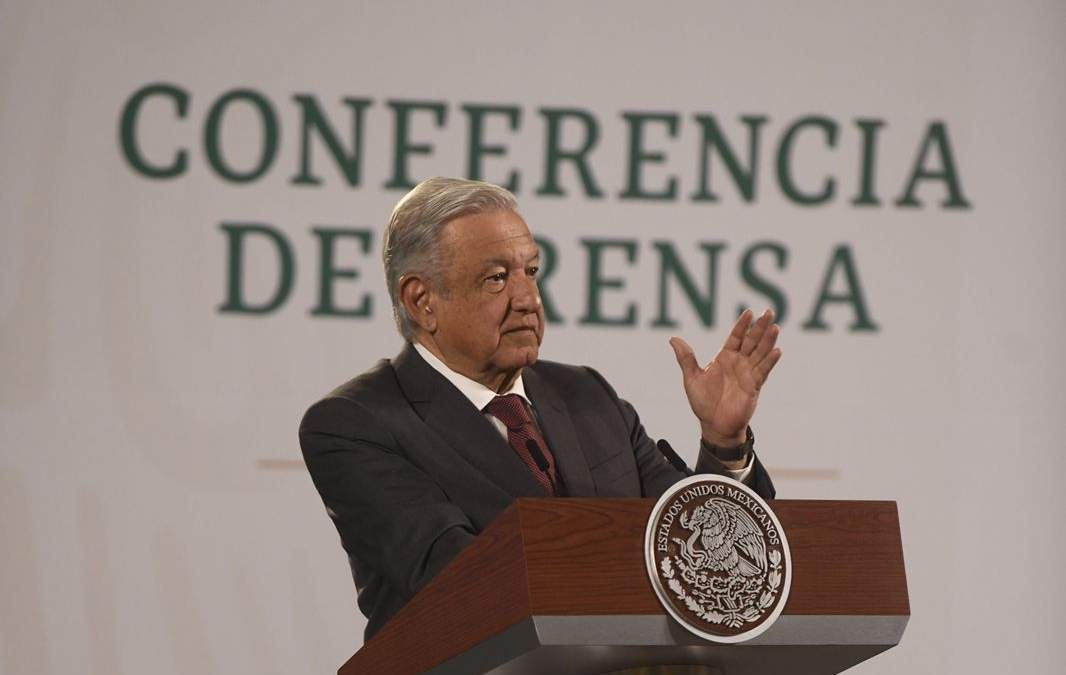 El presidente durante la conferencia matutina