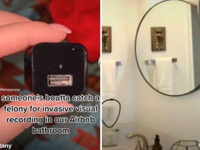 Mujer descubre una cámara oculta en el baño de un Airbnb y lo exhibe en TikTok