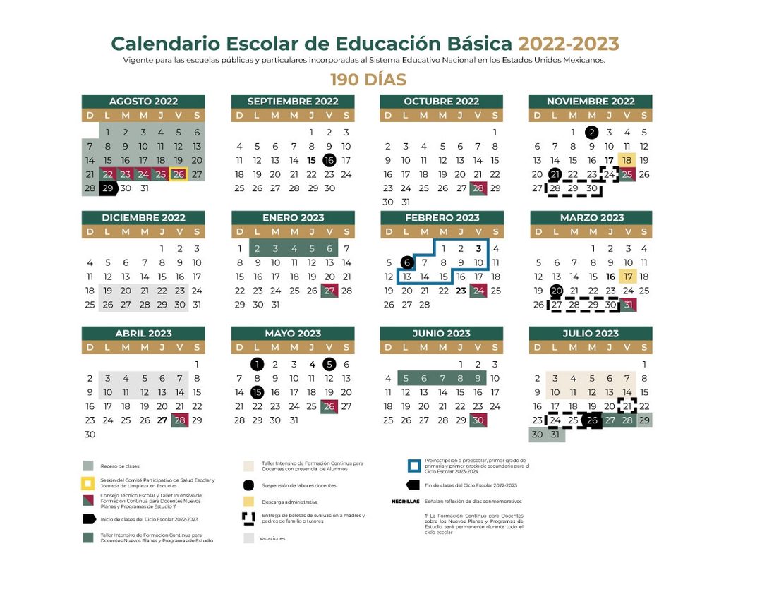 calendario SEP