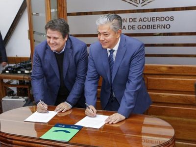 Figueroa y Gaido firmaron un convenio para obras y destacaron el trabajo en conjunto