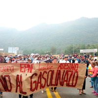 Campesinos protestan en Chiapas contra alza a gasolinas