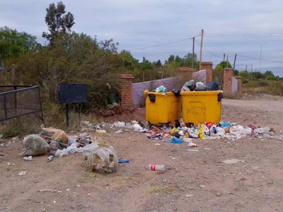 Basura desparramada: vecinos de Luján y de Ciudad piden más contenedores de basura