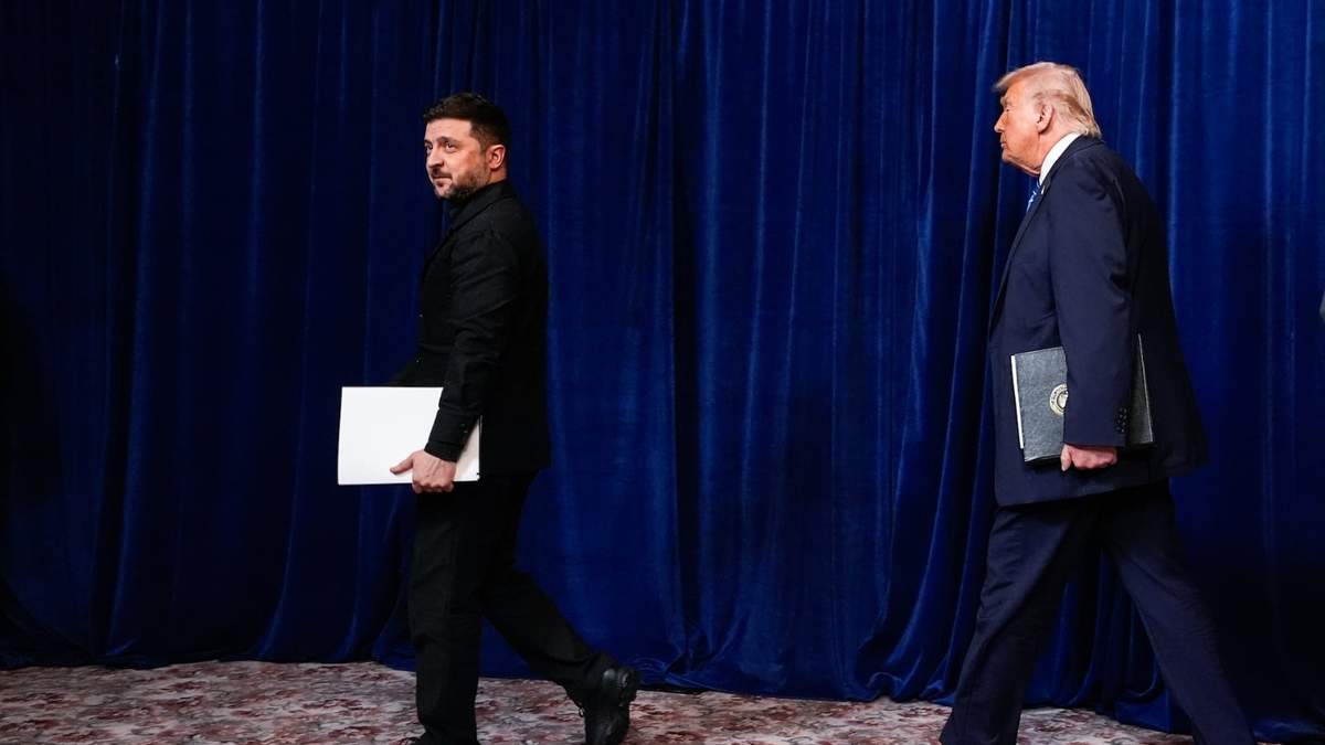 Trump y Zelenski tras la conferencia de prensa conjunta