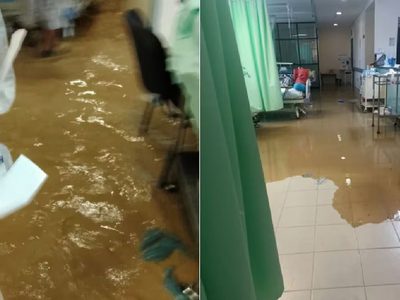 Trasladan pacientes del Hospital de la Niñez Oaxaqueña por inundaciones
