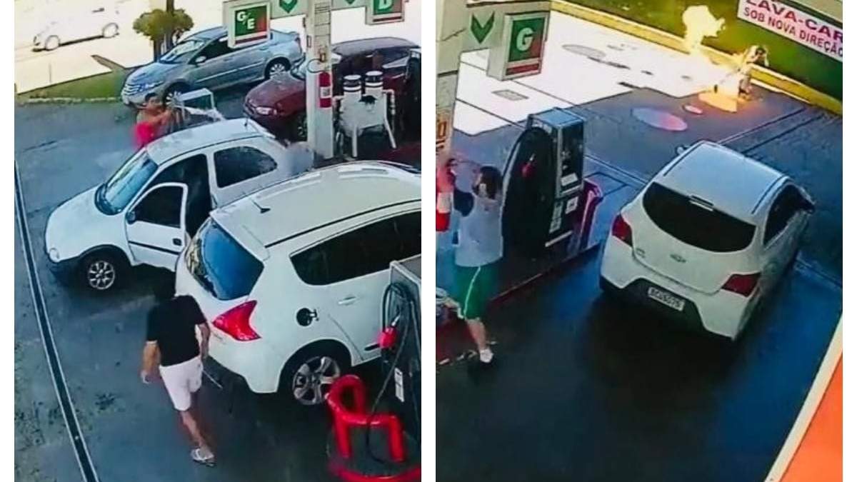 Despachador de gasolinera rocía con combustible a cliente y le prende fuego