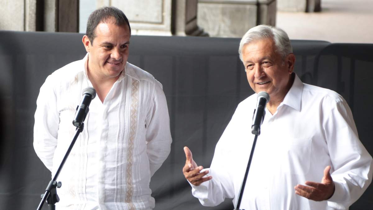 Mitin del presidente electo, Andrés Manuel López Obrador, y Cuauhtémoc Blanco