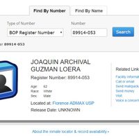 Capturan con errores el nombre del Chapo en su ficha de presidiario