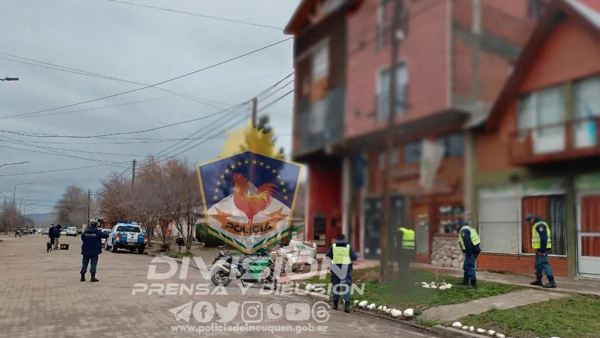 Allanamientos en el sur neuquino. Fuente: (Policía de Neuquén)