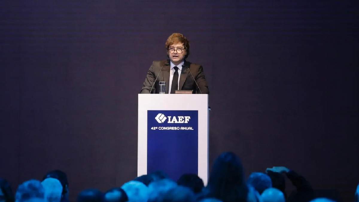 El presidente Javier Milei en el 42 Congreso de IAEF