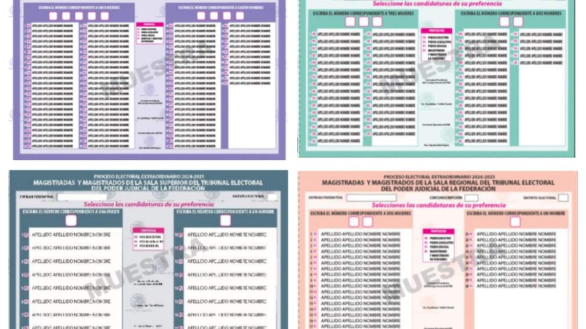 Las boletas de la elección judicial